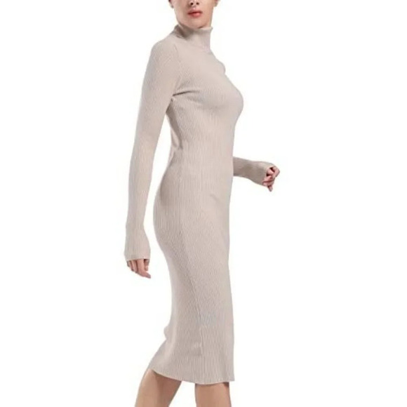 Stretch Turtleneck Slim Fit Dress Size M NWT - Picture 3 of 7